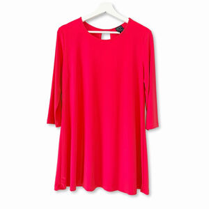 Clara Sun Woo Coral Three Quarter Sleeve Tunic Top Medium